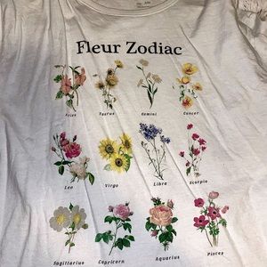 Zodiac Flower Tee shirt